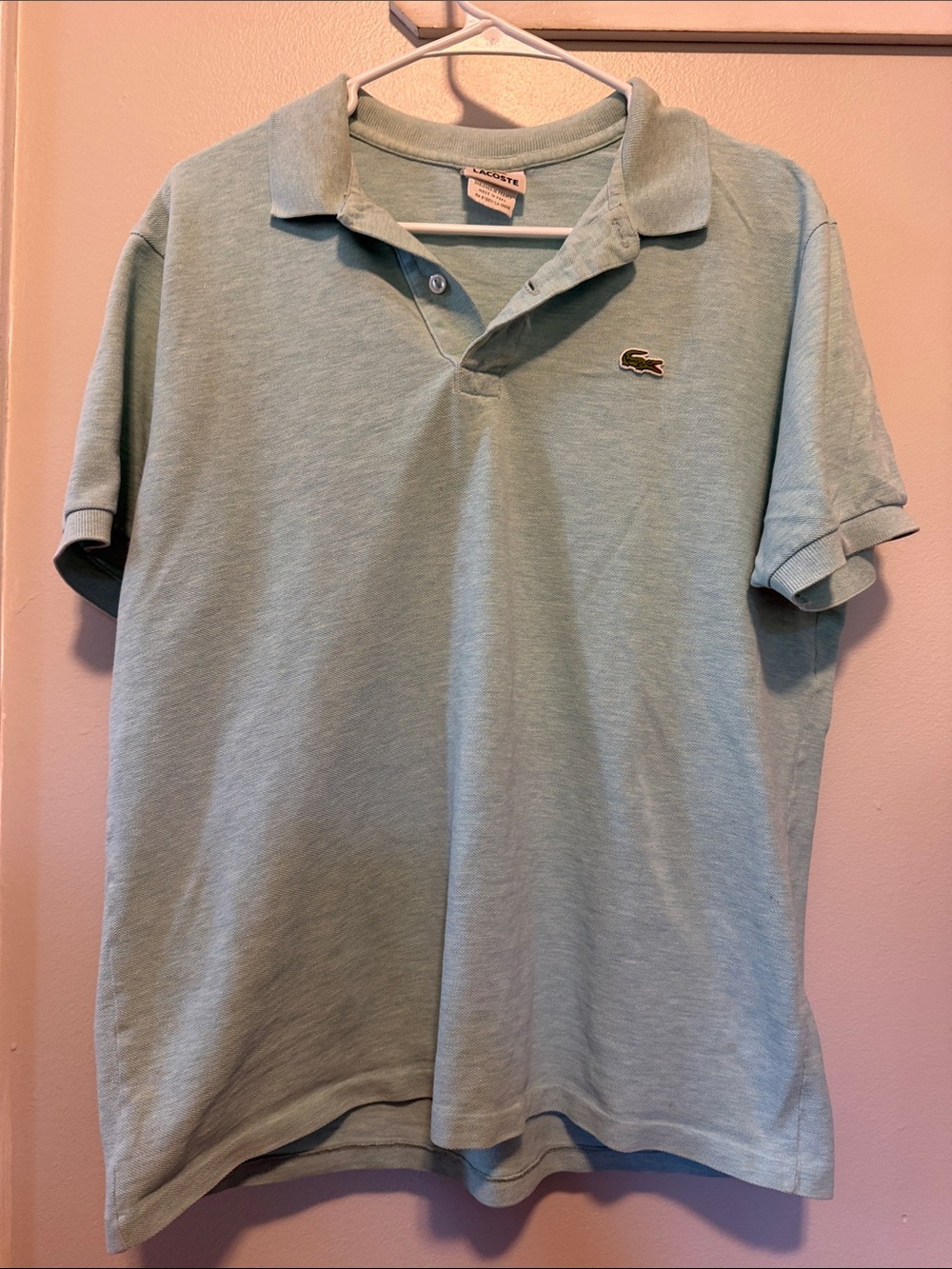 Lacoste Classic Fit Polo Shirt Men’s L Mint Green Short Sleeve